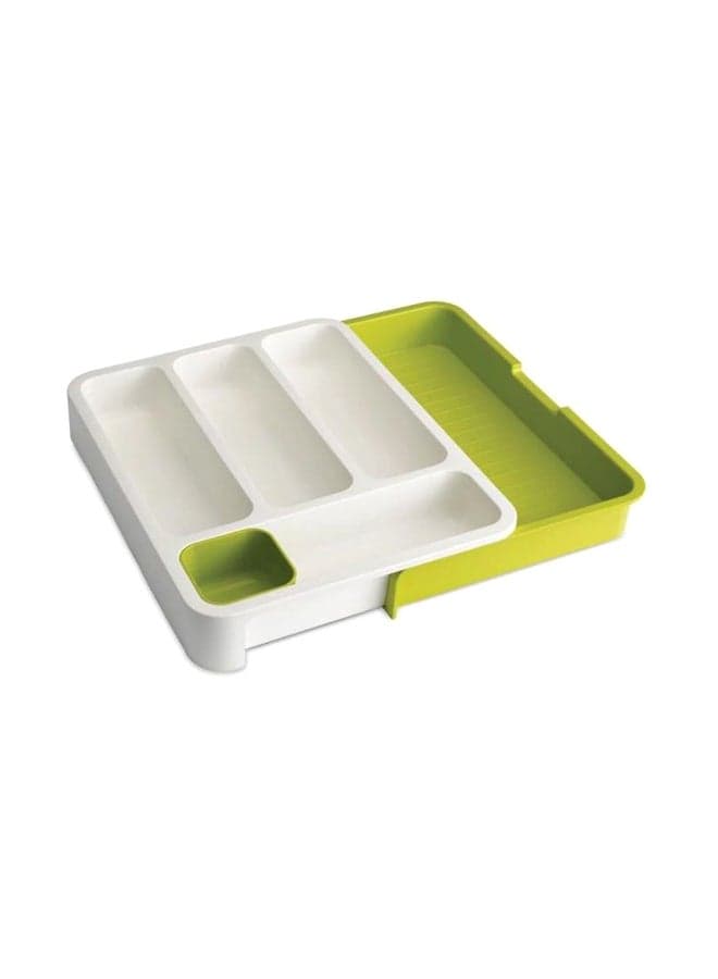 Drawer Cutlery Organizer White/Green