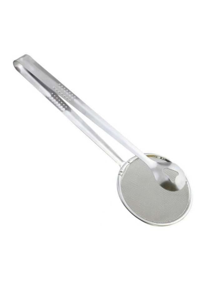 Stainless Steel Frying Tong Silver