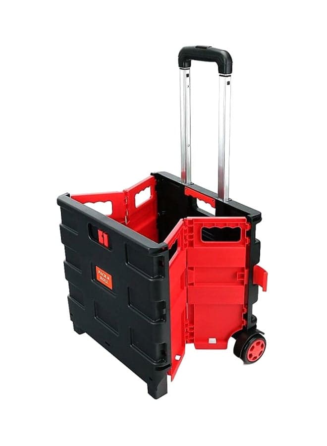 Shopping Trolley Storage Boot Cart Box Black/Red