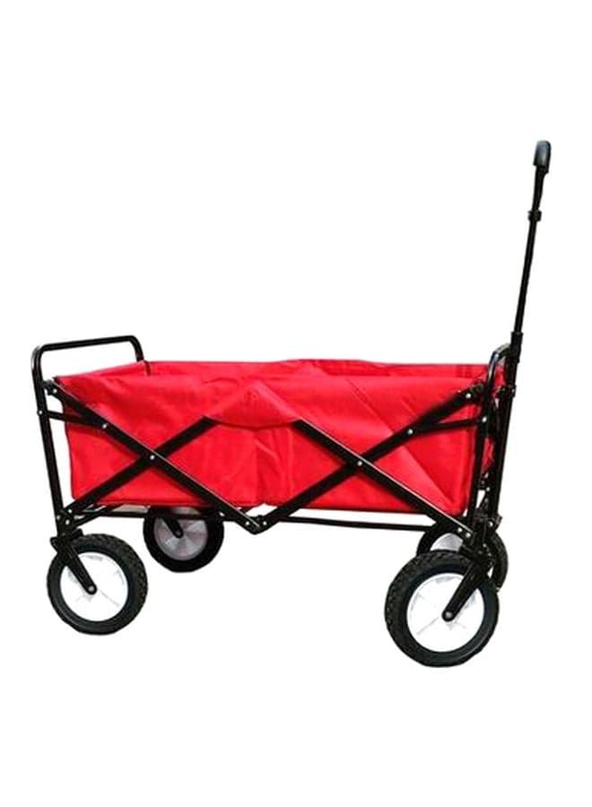 Folding Shopping Hand Cart Trolley Red/Black 85x5x28cm