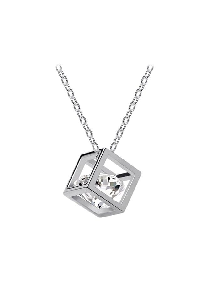 Alloy Love Cube Water Pendant Necklace