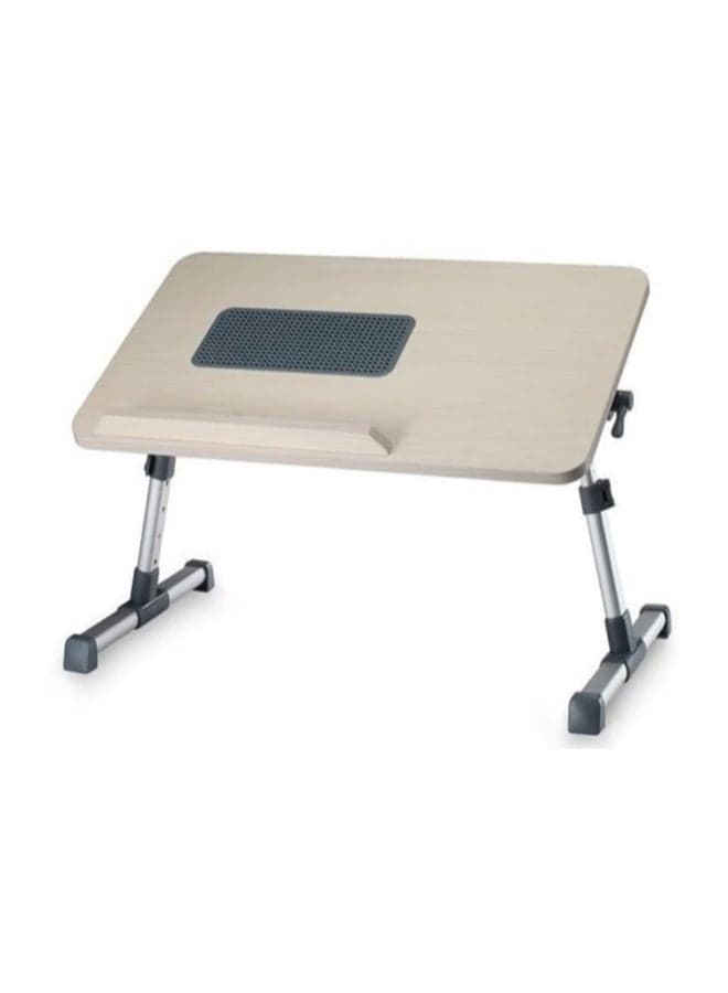 Laptop Table With Cooling Fan Beige/Grey