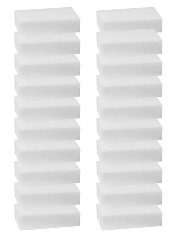 20-Pieces Household Magic Cleaner Sponge Set White