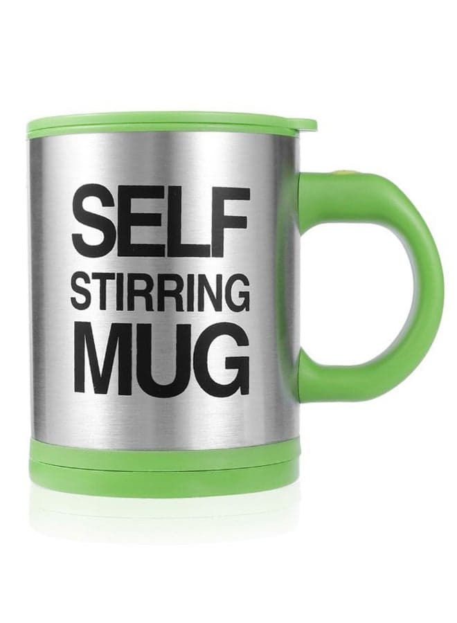 Self Stirring Coffee Mug Green/Silver 11.9cm