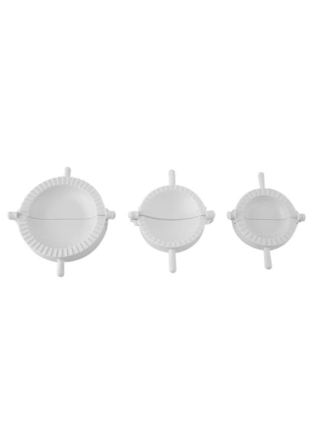 3-Piece Dumpling Pierogi Turnover Ravioli Empanada Mould Set White