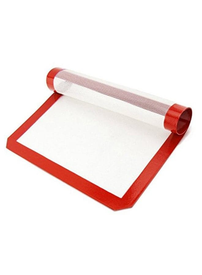 Food Grade Non-Stick Baking Mat Pad White/Red 26 x 29 x 0.7cm