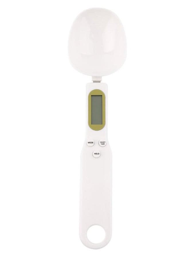 Digital Measuring Electronic Spoon Weight Scale White