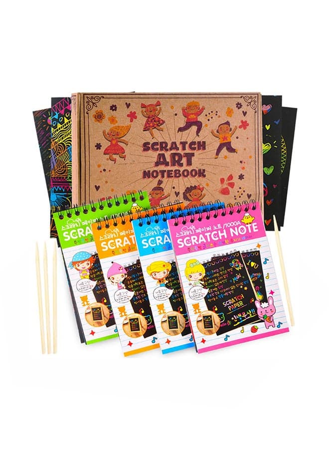 Mini Rainbow Scratch Art Notebook