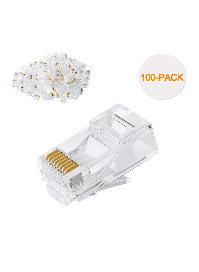 New Cat6 Modular Rj45 Connectors 100-Pack