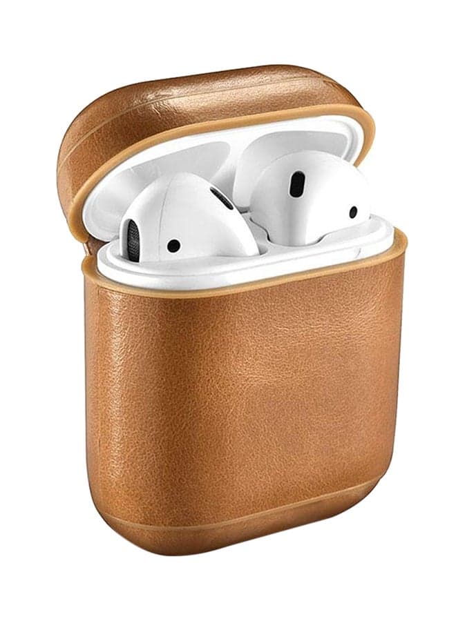 Vintage Leather Case For Apple AirPods Brown