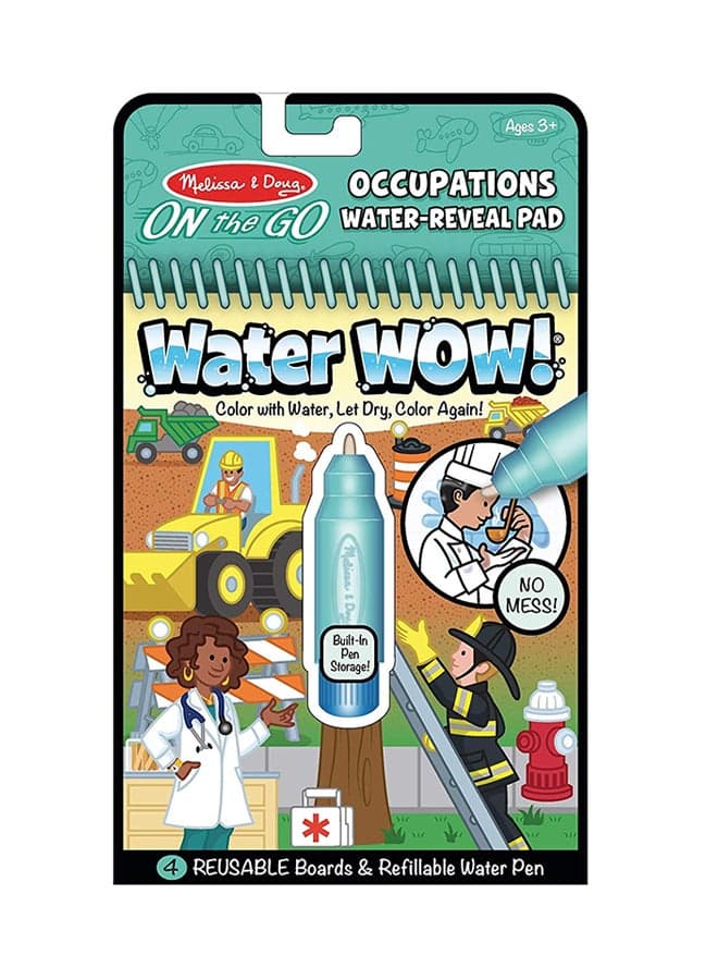 On The Go Water Wow! Reusable Water-Reveal Activity Pad - Occupations