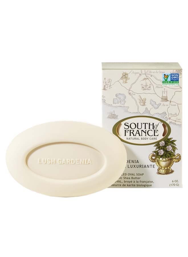 Organic Lush Gardenia French Milled Oval Bar Soap 170grams