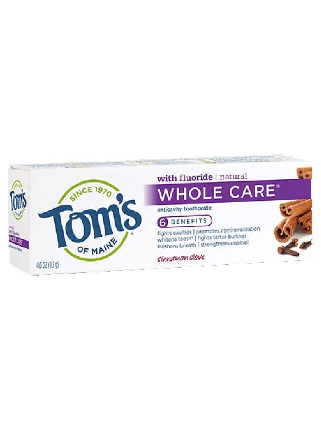 Whole Care Cinnamon Clove Fluoride Natural Toothpaste 133grams