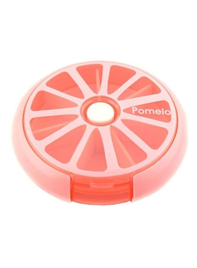Rotating Dispensing Fruit Pill Box Pink 14x28cm