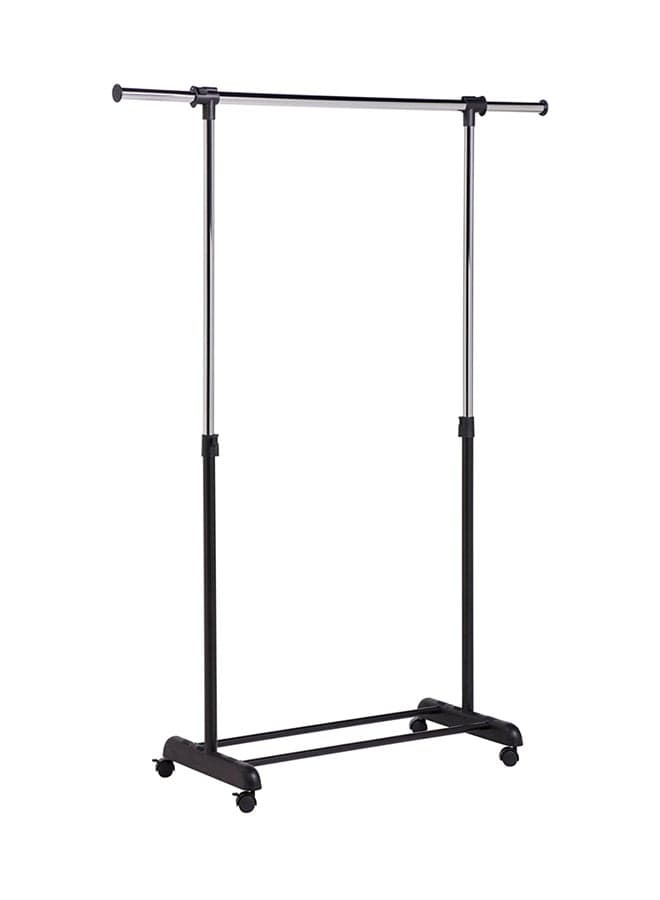 Adjustable Garment Rack with Expandable Bar White Medium