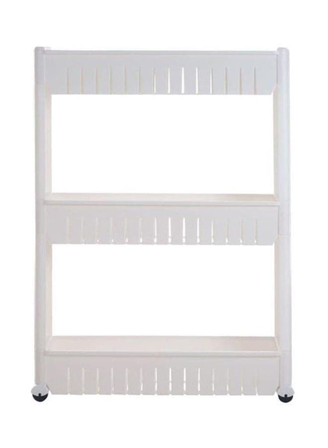 3 Tier Kitchen Rack Off White Medium