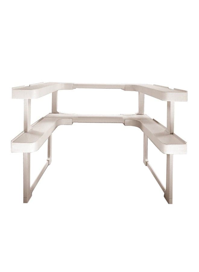 Spice Rack And Stackable Organizer White Medium