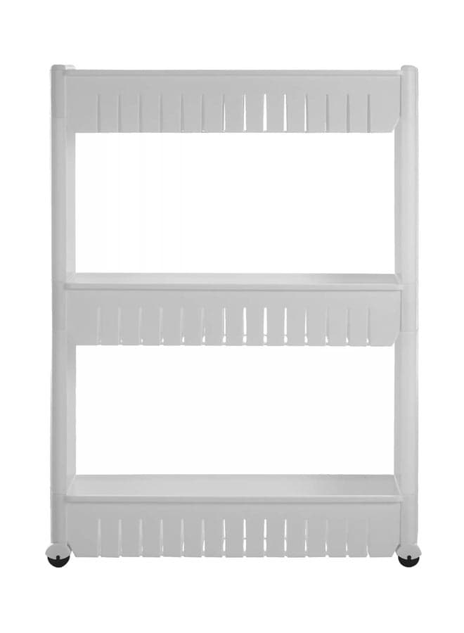 Wheeled Storage Rack White Medium