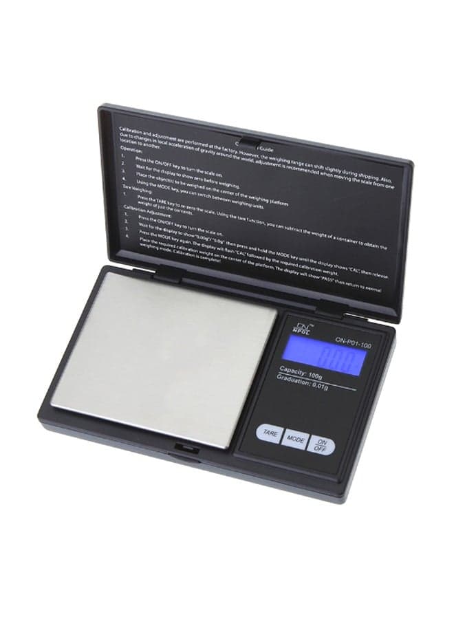 Mini Digital Scale Black/Silver 12.8x7.7x2cm