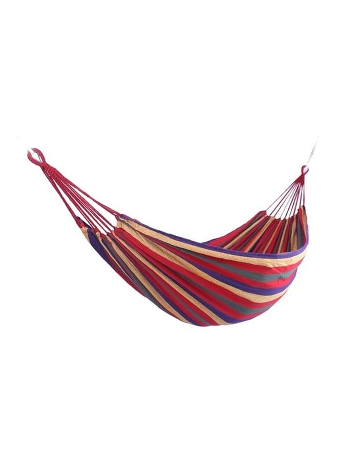Multifunctional Outdoor Portable Canvas Hammock Red/Beige/Purple