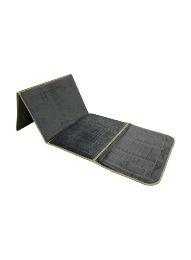 2-In-1 Foldable Prayer Backrest And Mat Grey 54 x 114cm