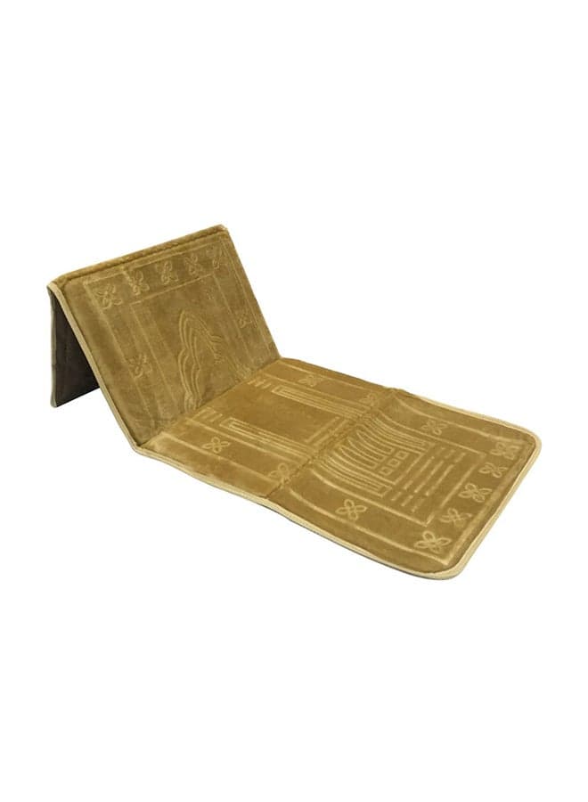 2-In-1 Foldable Prayer Backrest And Mat B-Gold 54x114cm