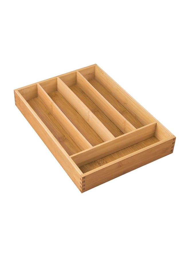 Bamboo Cutlery Tray and Drawer Organizer Brown 35.6 x 5.2 x 25.4centimeter
