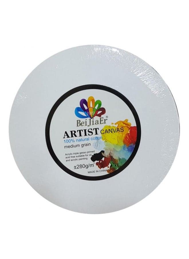 Round Art Canvas,60cm White
