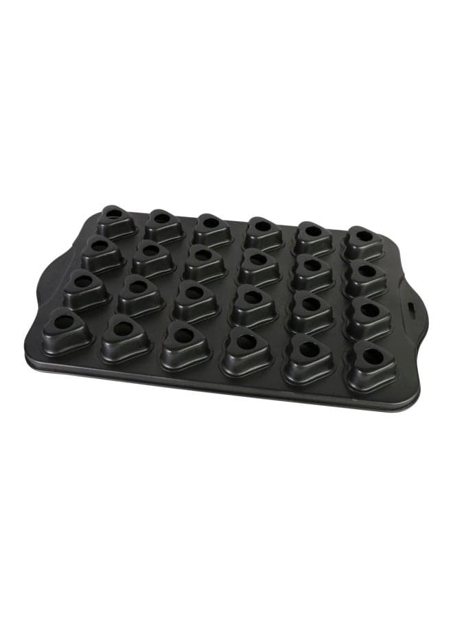 24 Mini Cheese Cube Cake Pan Black