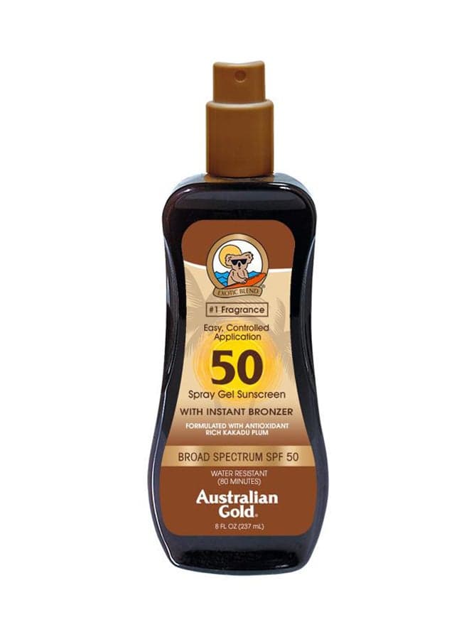 Spray Gel Sunscreen Broad Spectrum SPF 50 With Instant Bronzer 237ml