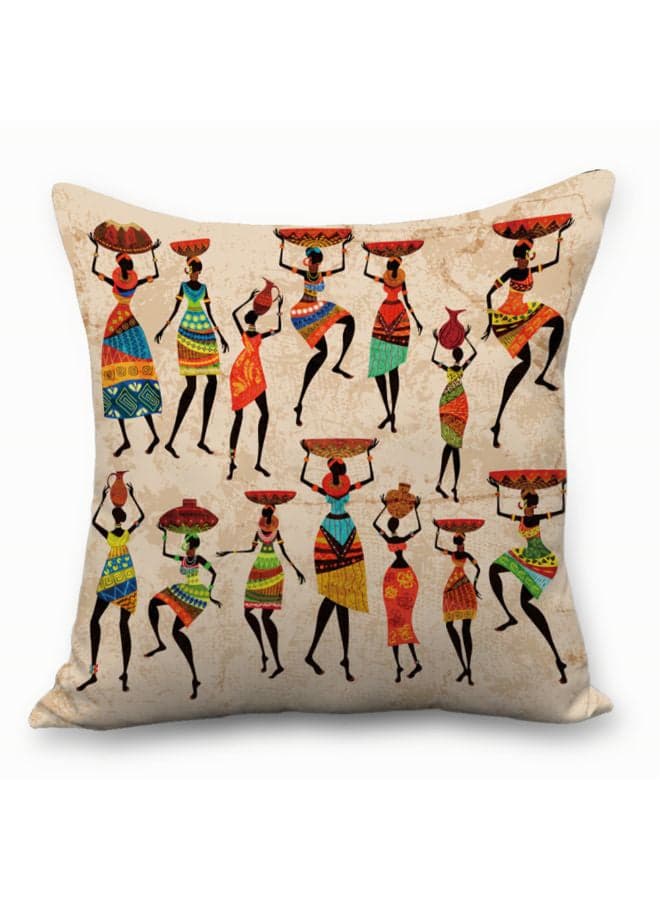 Modern Art Printed Cushion Cover Multicolour 45 x 45cm
