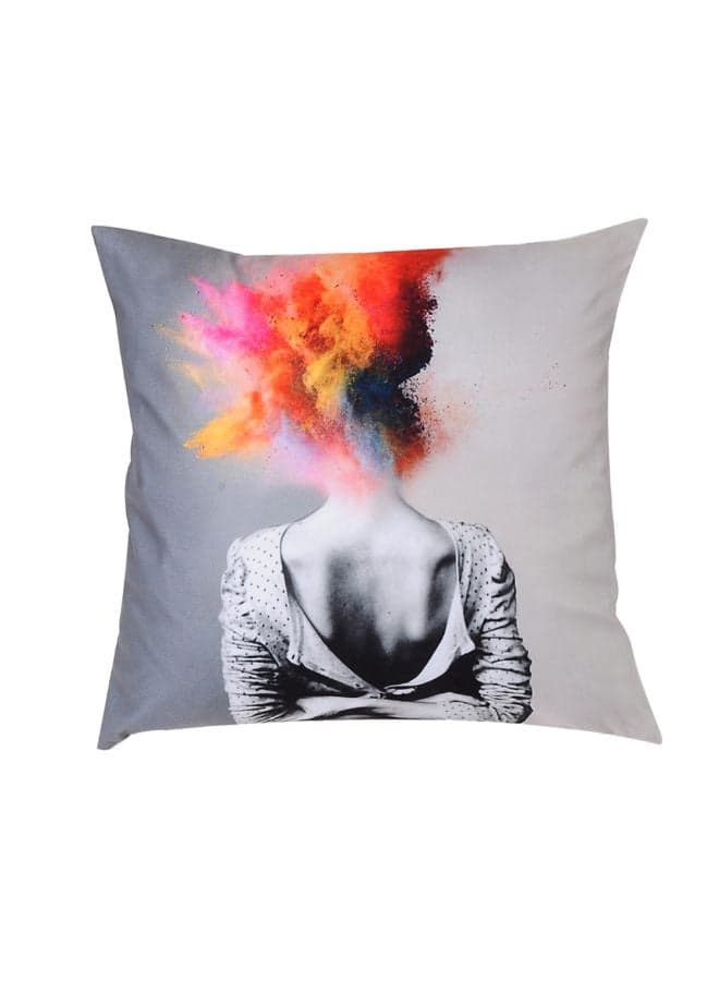 Modern Home Painted Pillowcase Multicolour 45 x 45centimeter