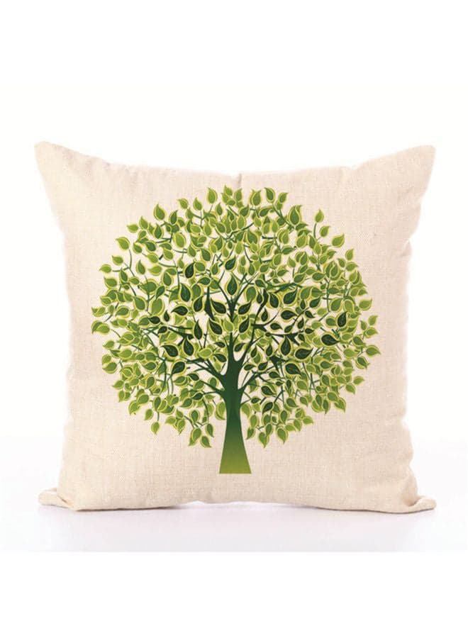 Tree Printed Pillowcase Combination Pink/Green 45x45cm