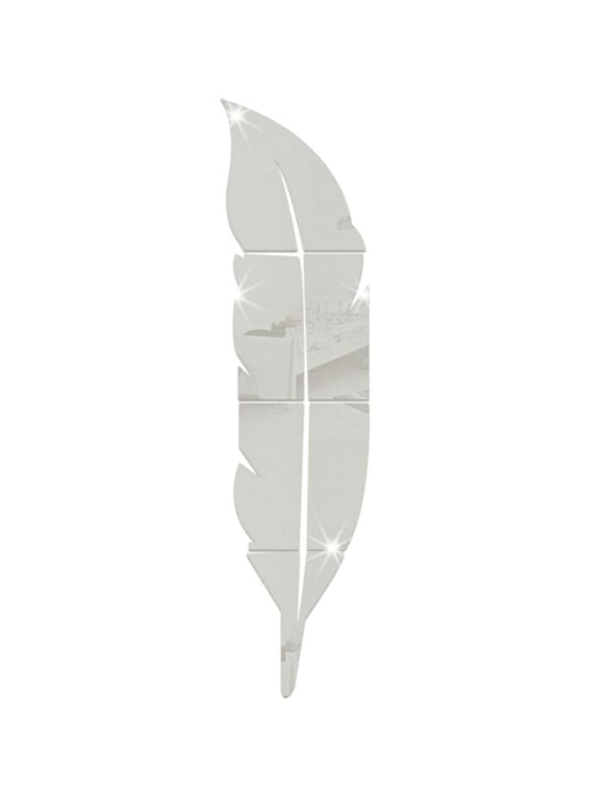 Mirror Style Acrylic Wall Sticker Silver 120x30centimeter
