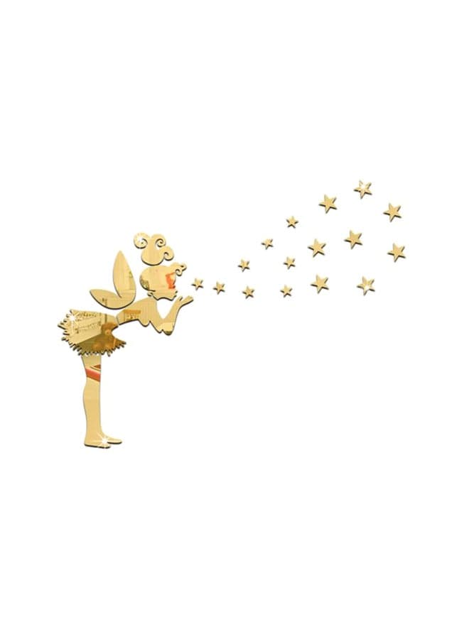 Mirror Style Wall Sticker Gold 51x80cm