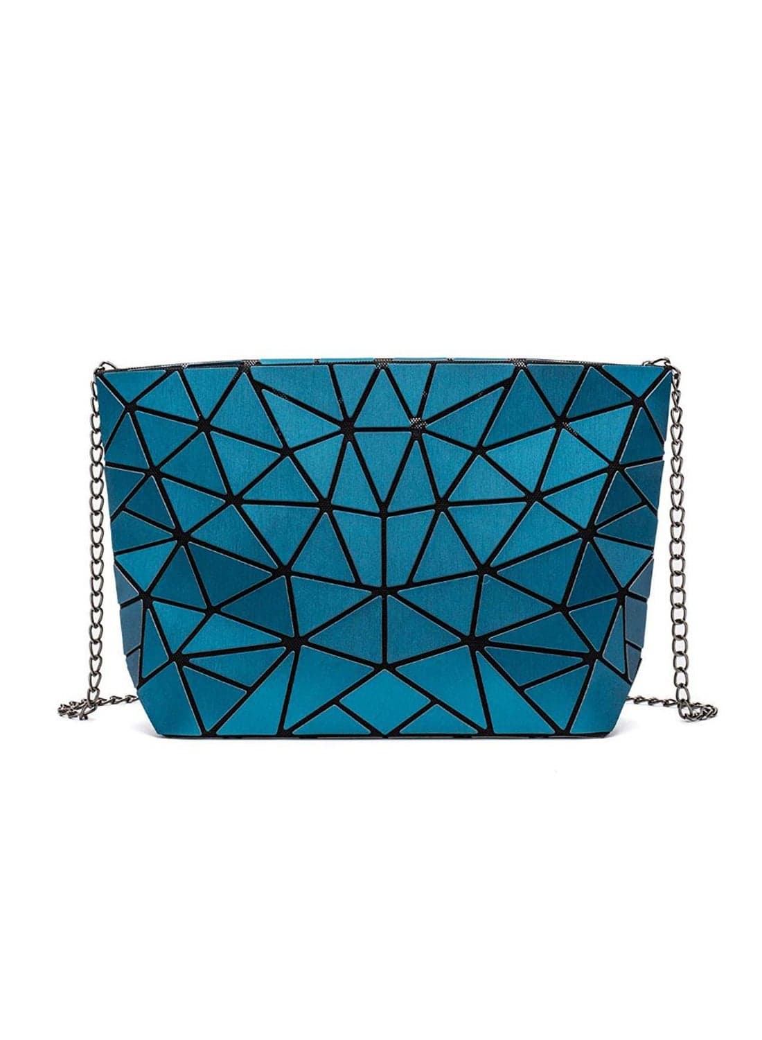 Geometric Holographic Luminous Crossbody Bag Blue/Black
