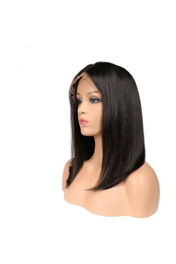 Front Lace Real Hair Wig Black