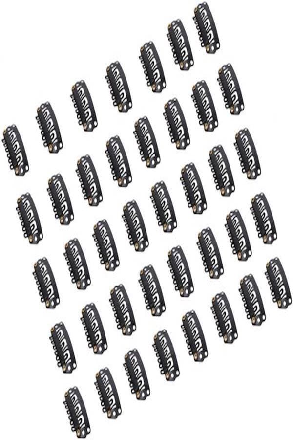 40-Piece Hair Clip For Wig Set Black