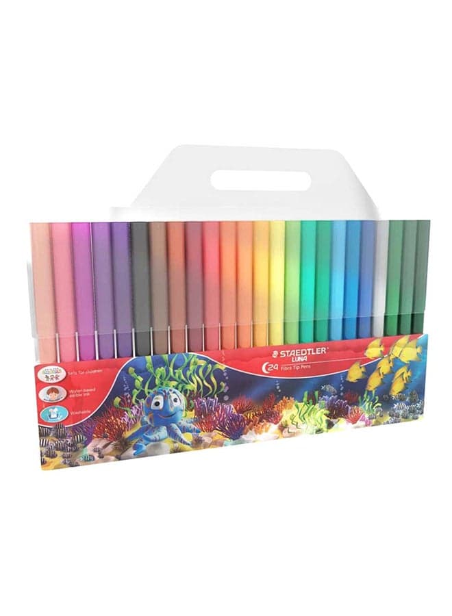 Staedtler ST-327-LWP24 Luna Fiber-Tipped Pen - 24 Pieces Multicolour