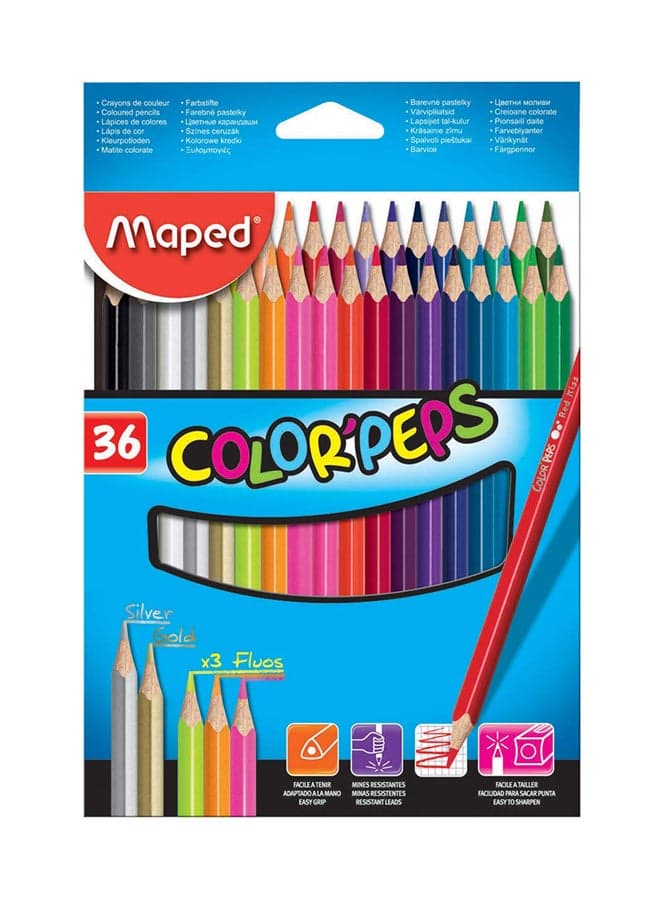 Md-832017 Color Peps Pencil Pack Of 36 Multicolour