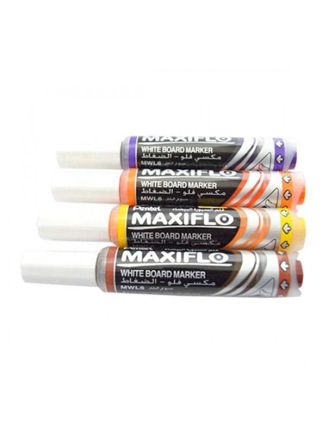 Maxiflo WB Marker Chl Wlt, 4 Pcs, PE-MWL6-04L Multicolour