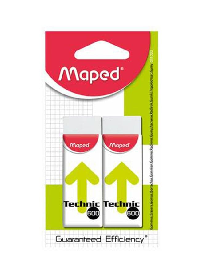 Technic 600 Vinyl Eraser, Pack of 2 (011722US) Multicolour