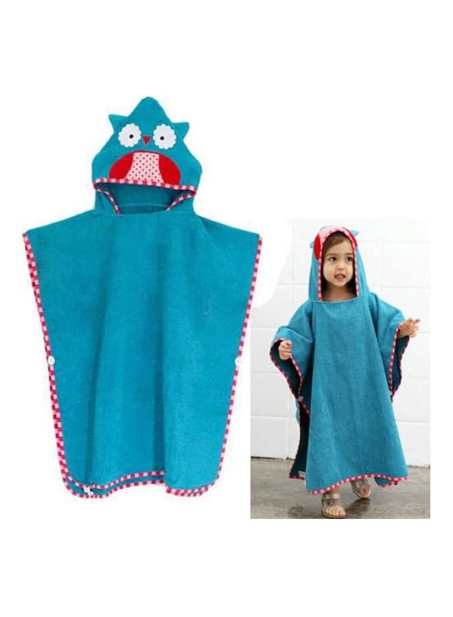 Cotton Printed Bathrobe With Hood
