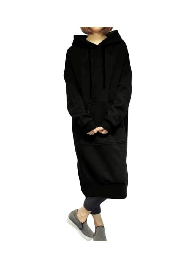 Hooded Long Sweatshirt Black