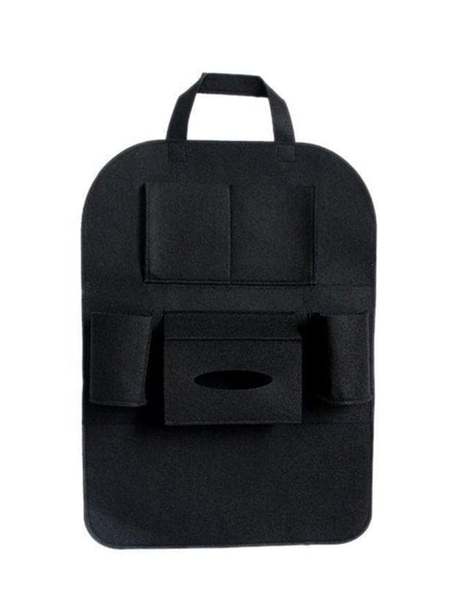 Auto Car Seat Back Multi-Pocket Storage Bag Organizer Holder Accessory Black