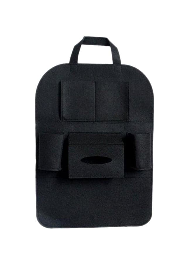 Car Back Seat Organizer Holder Felt Seat Pocket Protector Storage Black 1-Piece