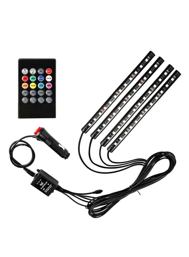 4-Piece Car LED Strip Light Set