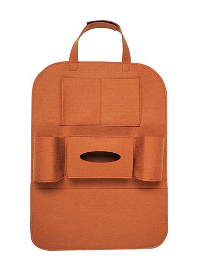 Felt Cloth Car Seat Storage Bag Caramel Brown
