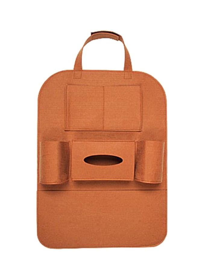 Pocket Felt Storage Bag Car Auto Vehicle Seat Back Hanger Holder Brown