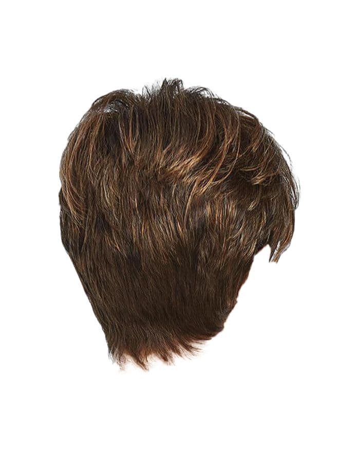 Synthetic Gradient Fiber Short Hair Wig Brown 20 x 18cm